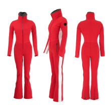 OEM Fashionable Womens Ski Suit Winter Outdoor Slim Fit One Piece Snow Suit for Snowboarding